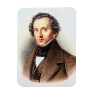 Portrait of Felix Mendelssohn (1809-47) (litho) Magnet