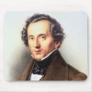 Portrait of Felix Mendelssohn (1809-47) (litho) Mouse Mat