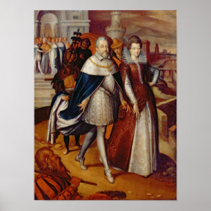 Portrait of Ferdinand I  and his Niece Poster