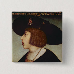 Portrait of Ferdinand I, Holy Roman Emperor 15 Cm Square Badge