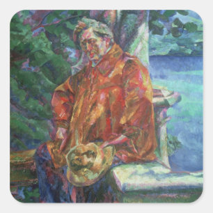 Portrait of Ferruccio Busoni (1866-1924) 1916 (oil Square Sticker