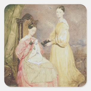 Portrait of Florence Nightingale  and her Square Sticker