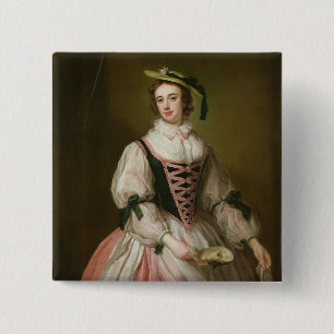 Portrait of Frances Macartney, c.1745 15 Cm Square Badge