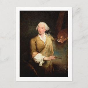Portrait of Francesco Guardi (1712-93) (oil on can Postcard