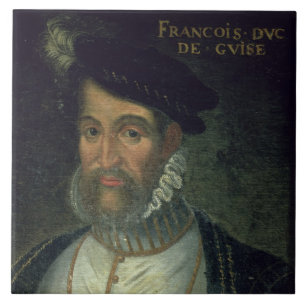 Portrait of Francois, 2nd Duke Guise (1519-63) Fre Tile