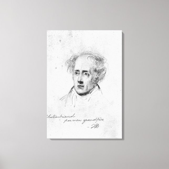 Portrait of Francois Rene Vicomte de Canvas Print (Front)