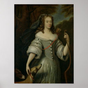 Portrait of Francoise Louise de la Baume Poster