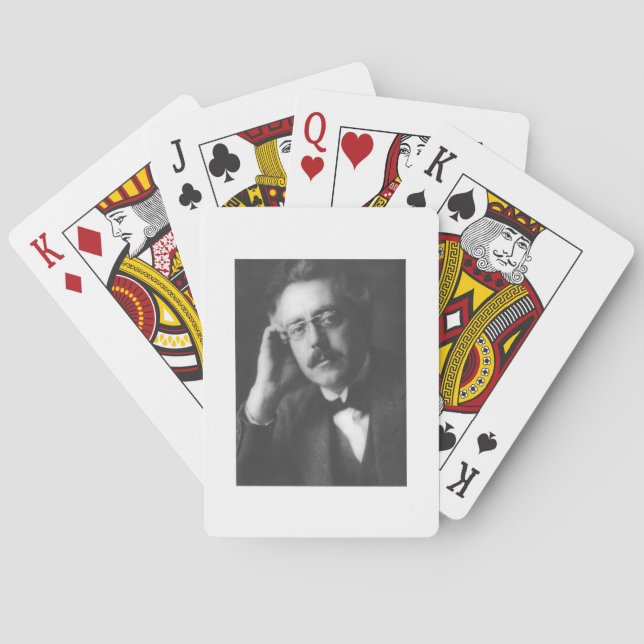 Portrait of Frank Bridge (1879-1941) (b/w photo) Playing Cards (Back)