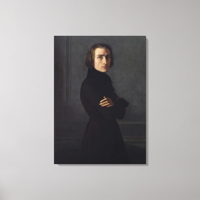 Portrait of Franz Liszt  1839 Canvas Print (Front)