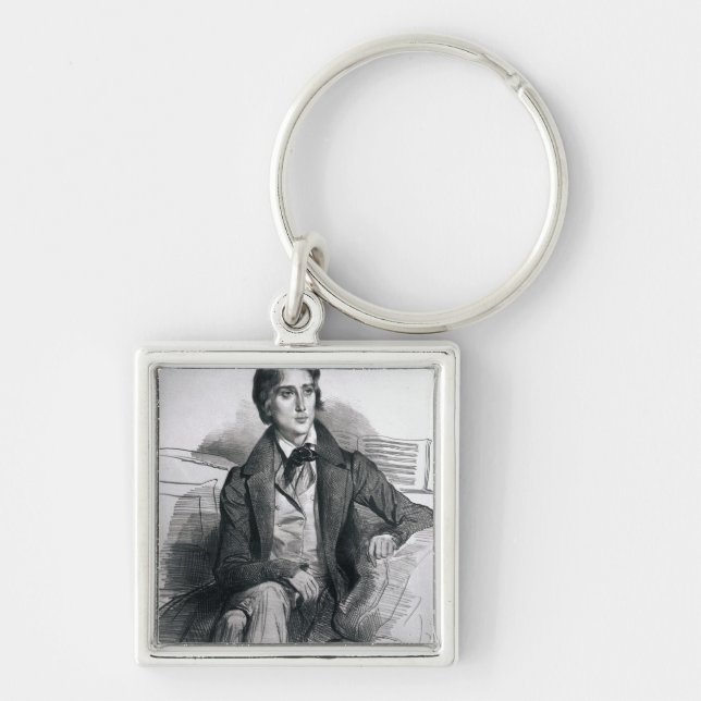 Portrait of Franz Liszt  August 1832 Key Ring (Front)