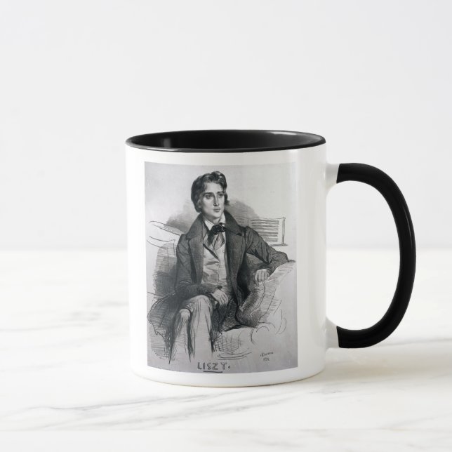 Portrait of Franz Liszt  August 1832 Mug (Right)