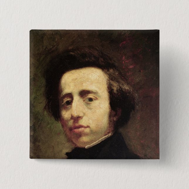Portrait of Frederic Chopin 2 15 Cm Square Badge (Front)