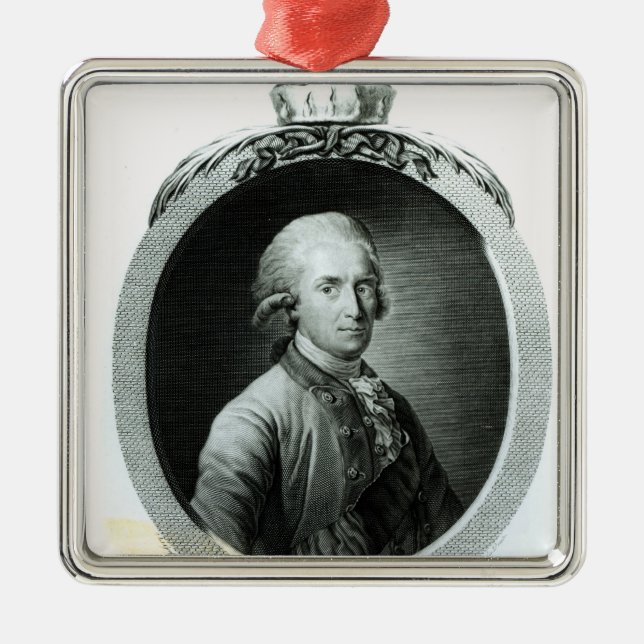 Portrait of Frederick Augustus I Metal Tree Decoration (Front)