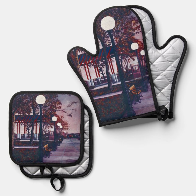 Portrait of Freedom Oven Mitt & Pot Holder Set (Front/Back)