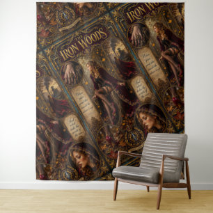 Portrait Of Freya Rysensteel In The Iron Woods Tapestry