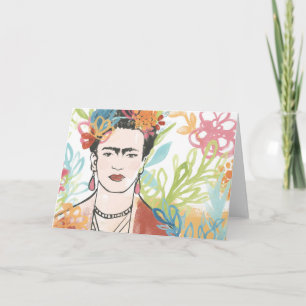 Portrait of Frida Kahlo Card