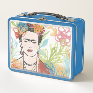 Portrait of Frida Kahlo Metal Lunch Box