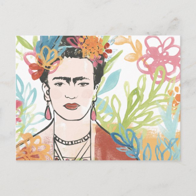 Portrait of Frida Kahlo Postcard (Front)