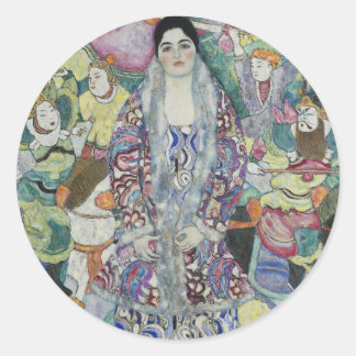 Portrait of Friederike Maria Beer by Gustav Klimt Classic Round Sticker