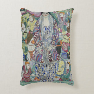 Portrait of Friederike Maria Beer by Gustav Klimt Decorative Cushion