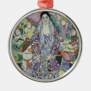 Portrait of Friederike Maria Beer by Gustav Klimt Metal Tree Decoration