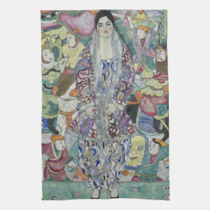 Portrait of Friederike Maria Beer by Gustav Klimt Tea Towel