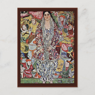 Portrait Of Friederike Maria Beer By Klimt Gustav Postcard