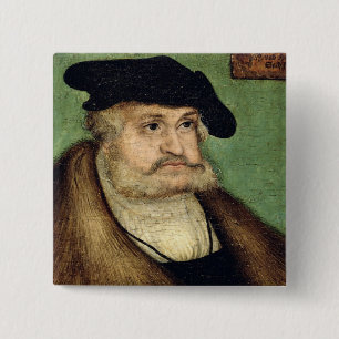 Portrait of Friedrich III Elector of Saxony 15 Cm Square Badge
