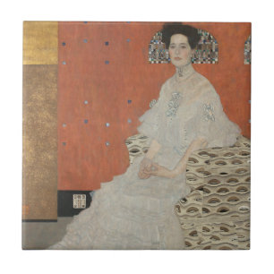 Portrait of Fritza Riedler by Gustav Klimt Tile