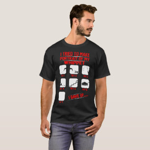 Portrait Of Funny Mischievous Whippet Dog Tshirt