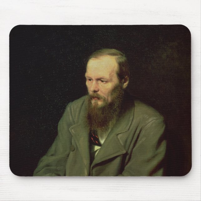 Portrait of Fyodor Dostoyevsky  1872 Mouse Mat (Front)