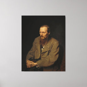Portrait of Fyodor Dostoyevsky by Vasily Perov Canvas Print