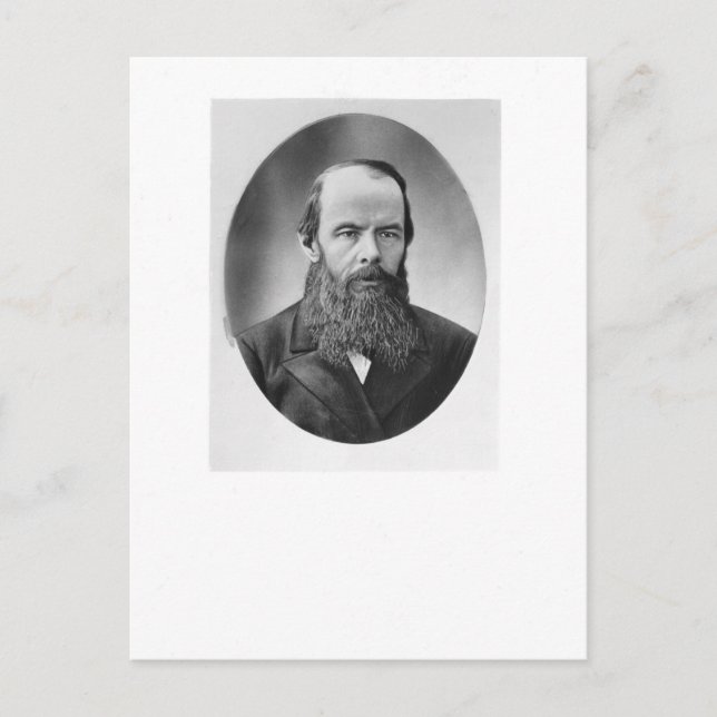 Portrait of Fyodor Mikhailovich Dostoyevsky Postcard (Front)