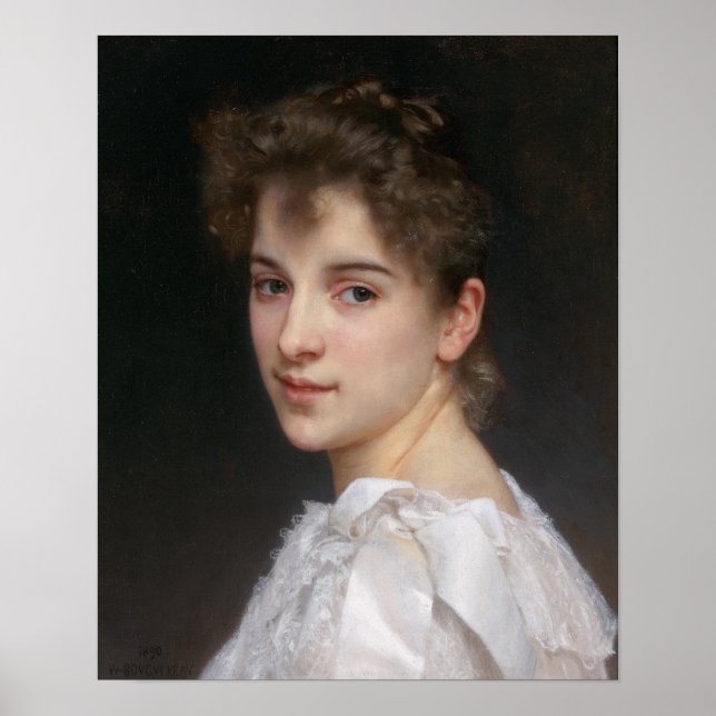Portrait of Gabrielle Cot by Bouguereau Poster (Front)