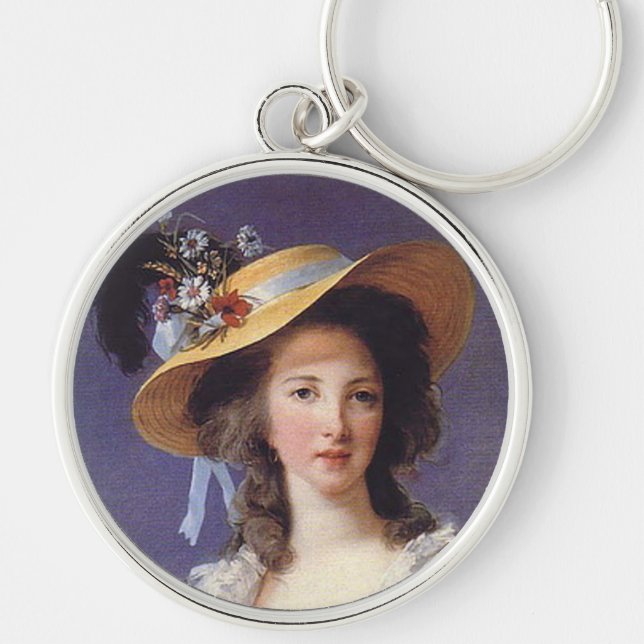 Portrait of Gabrielle de Polignac, French Countess Key Ring (Front)