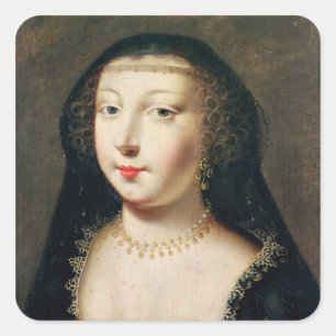 Portrait of Gabrielle d'Estrees Square Sticker