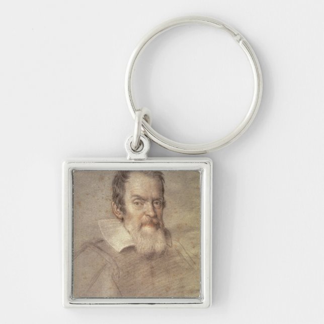 Portrait of Galileo Galilei  Astronomer Key Ring (Front)