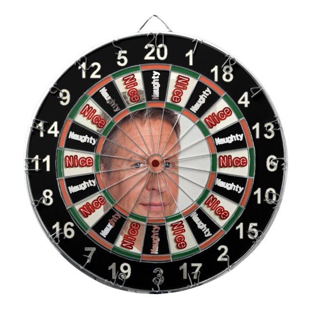 Portrait of Gary Johnson political dart board (Front)