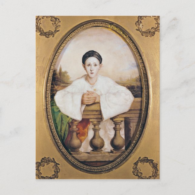 Portrait of Gaspard Deburau  as Pierrot, c.1815 Postcard (Front)