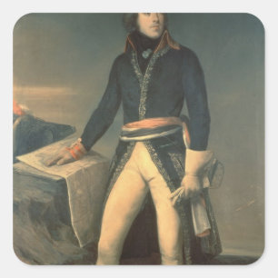 Portrait of General Louis-Lazare Hoche Square Sticker
