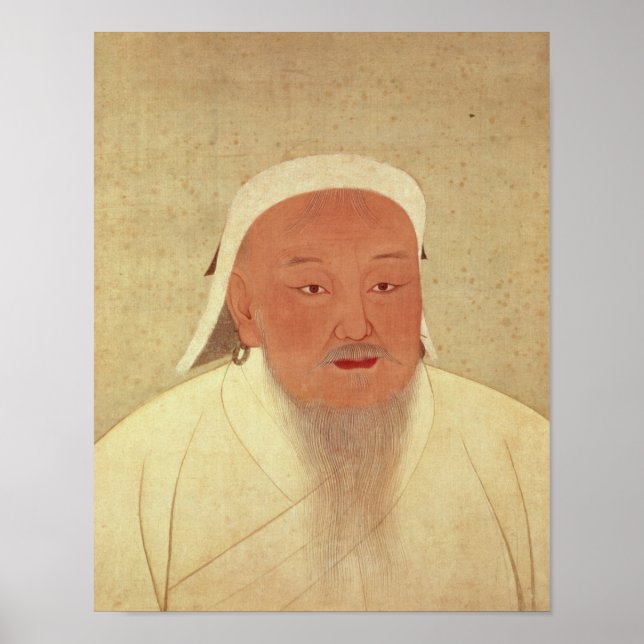 Portrait of Genghis Khan , Mongol Khan Poster (Front)