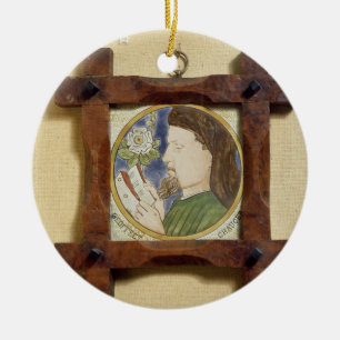 Portrait of Geoffrey Chaucer (c.1340-1400) (cerami Ceramic Tree Decoration