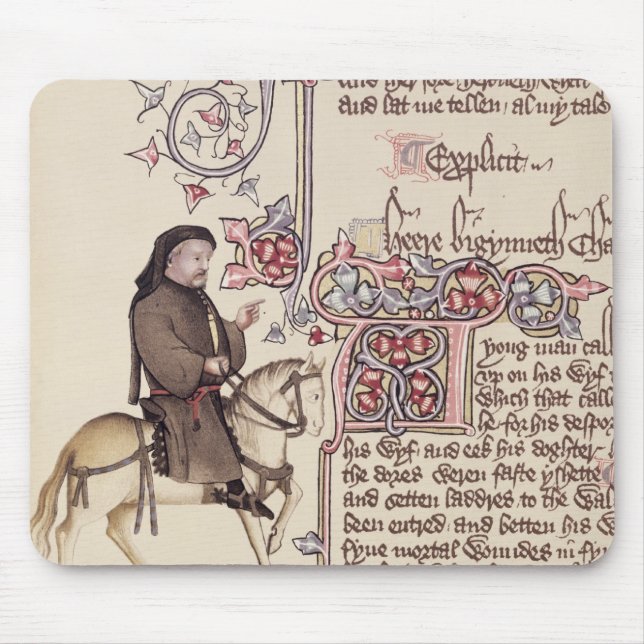 Portrait of Geoffrey Chaucer  facsimile from Mouse Mat (Front)