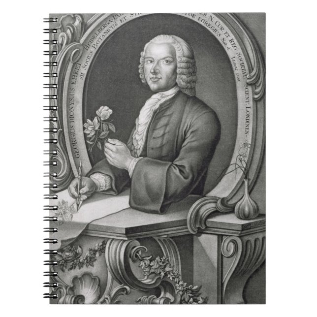 Portrait of Georg Dionysius Ehret (1710-70) engrav Notebook (Front)