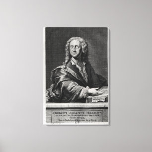 Portrait of Georg Philipp Telemann Canvas Print