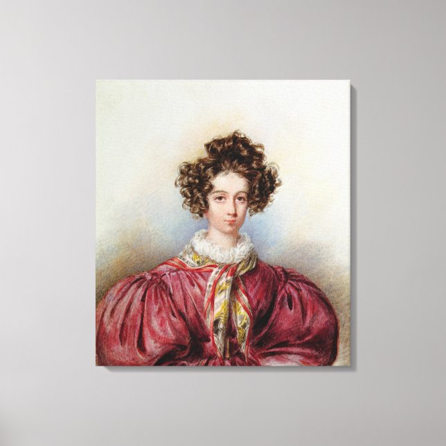 Portrait of George Sand  1830 Canvas Print (Front)