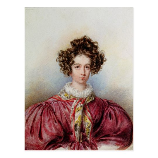 Portrait of George Sand 1830 Postcard