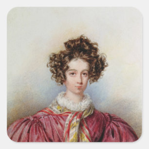 Portrait of George Sand  1830 Square Sticker