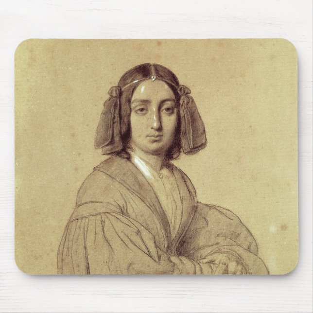 Portrait of George Sand  1837 Mouse Mat (Front)
