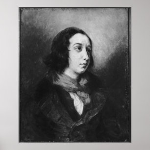 Portrait of George Sand, 1838 Poster